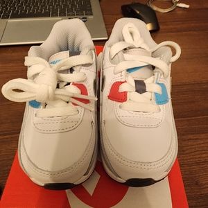 NIKE AIR MAX 90 LTR 5C WHITE/IRON GREY-CHLORINE BLUE